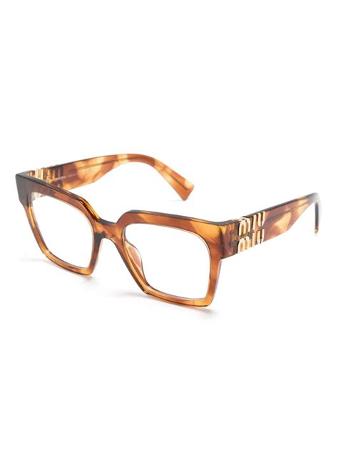 Miu Miu Eyewear Brille Mit Rundem Gestell 